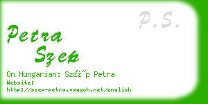 petra szep business card
